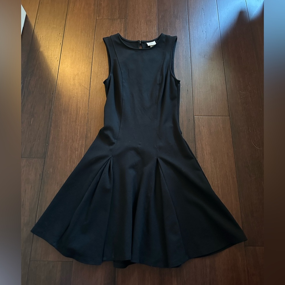 Ponte Black Mini Flare Dress